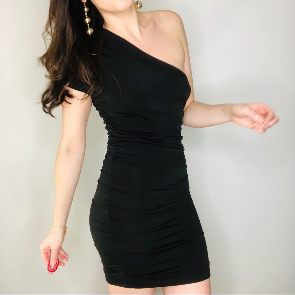Black one shoulder Marciano dress